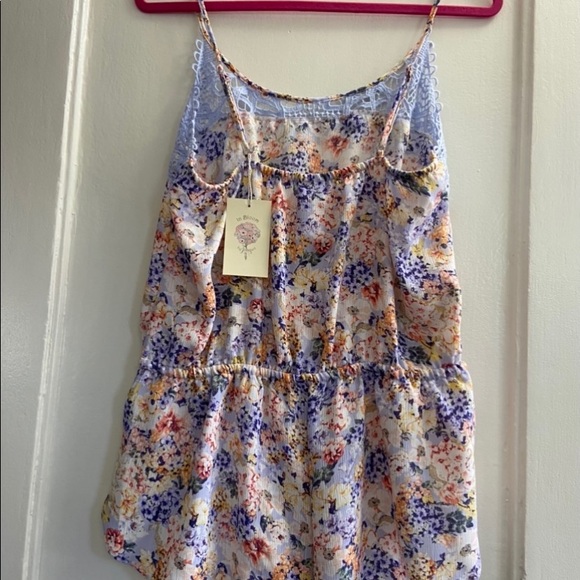 NWT In Bloom By Jonquil Floral Romper Sz M - Picture 12 of 12